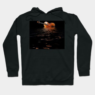 Musical morn - violin reflected in water Hoodie